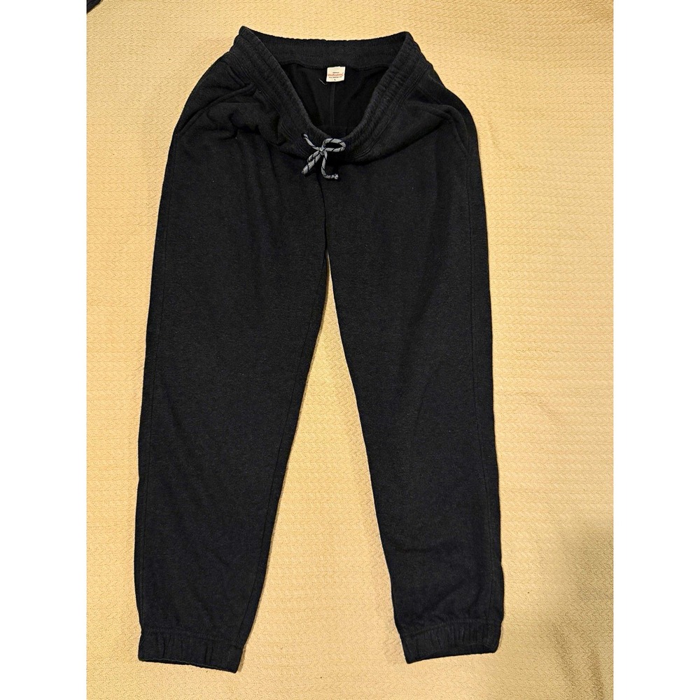 Weatherproof Vintage Men's XL Black Fleece Jogger Pants Drawstring Pockets